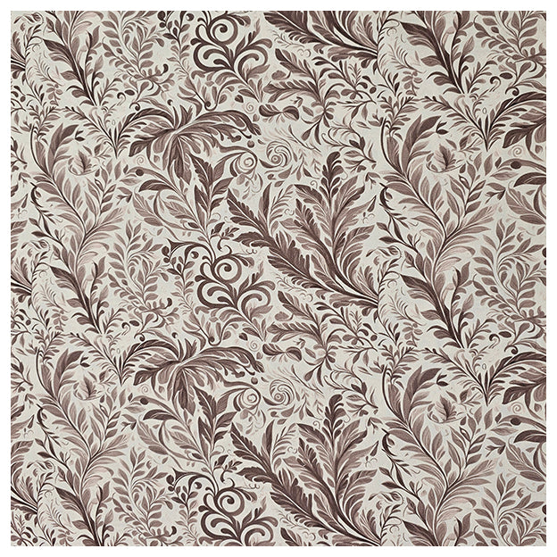 Baumwollsatin Pflanzen beige und braun