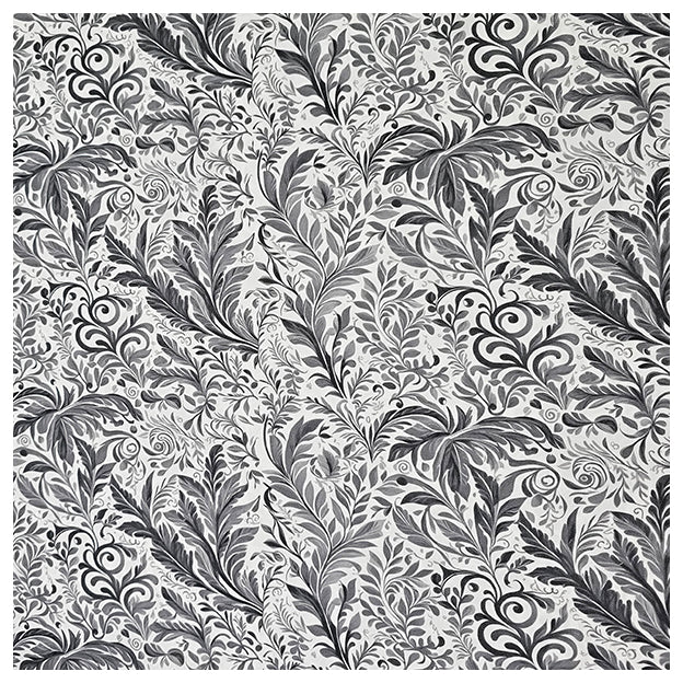 Baumwollsatin Pflanzen grau und hellgrau