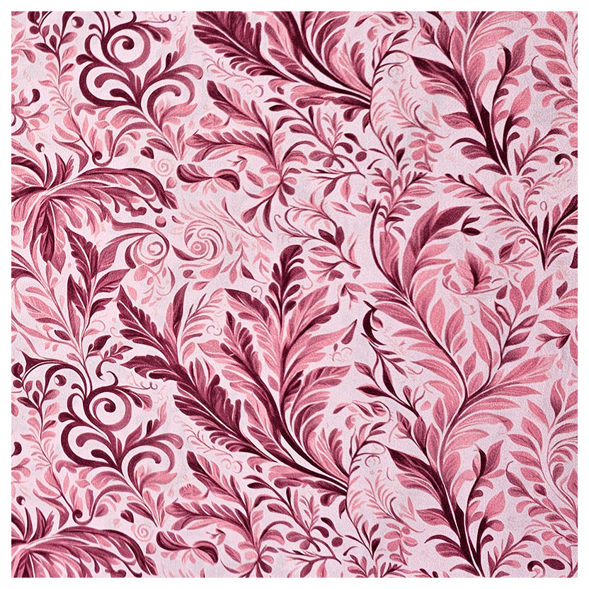 Baumwollsatin Pflanzen altrosa und mauve