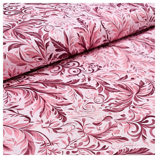 Baumwollsatin Pflanzen altrosa und mauve