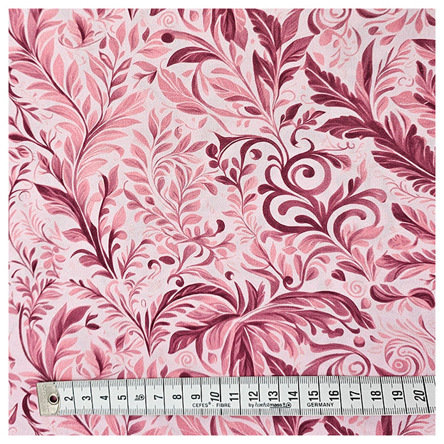 Baumwollsatin Pflanzen altrosa und mauve