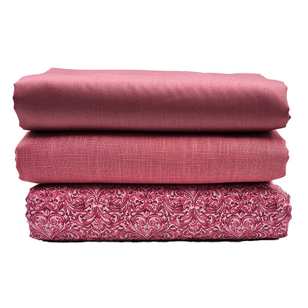 Trachten Stoffpaket altrosa und beere mit Schürze