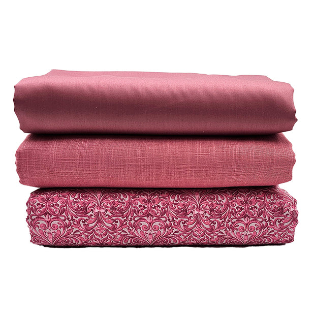 Trachten Stoffpaket altrosa und beere mit Schürze