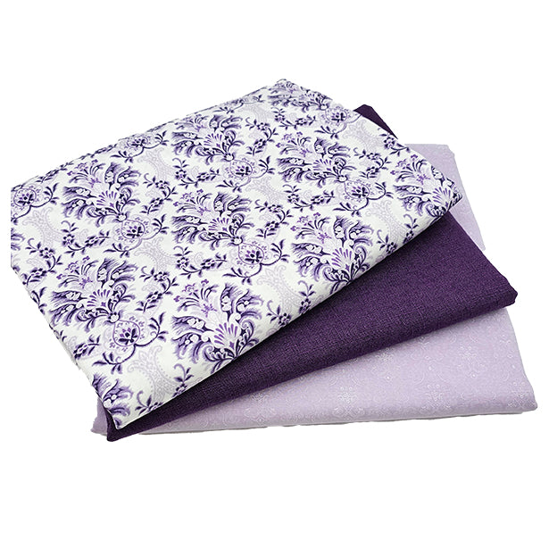 Trachten Stoffpaket violett und pastell lila mit Schürze