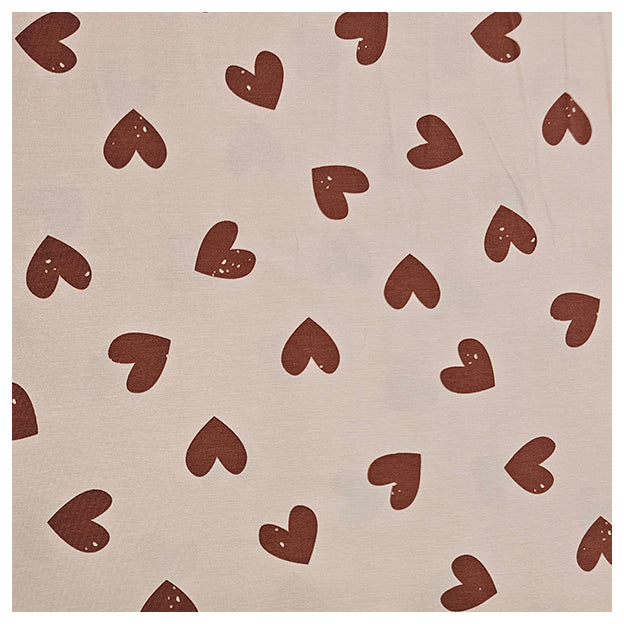 Jersey Herzen rosa und weinrot