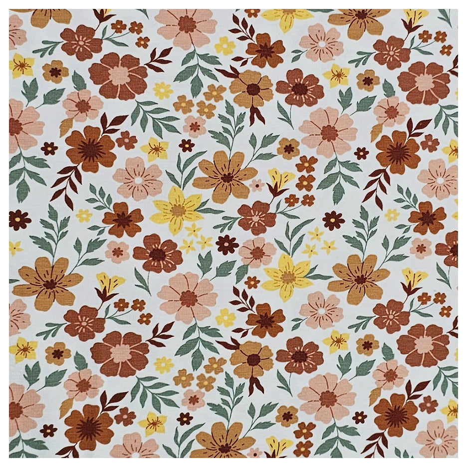 Jersey Blumen wollweiß