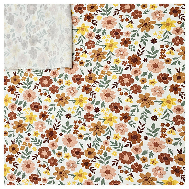 Jersey Blumen wollweiß