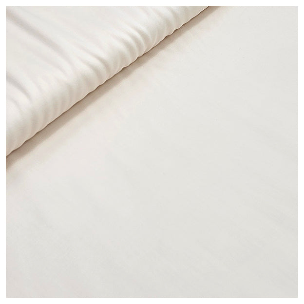 Baumwolle Satin uni fein ecru