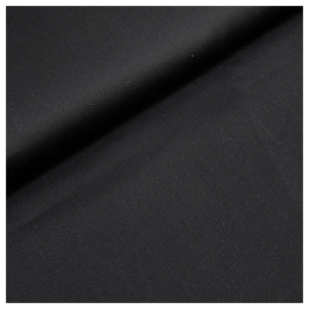Baumwolle Satin uni fein schwarz