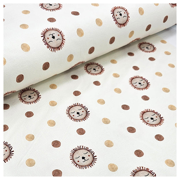 French Terry Löwe naturweiß