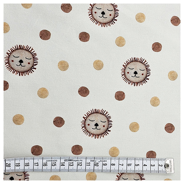 French Terry Löwe naturweiß