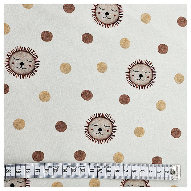 French Terry Löwe naturweiß