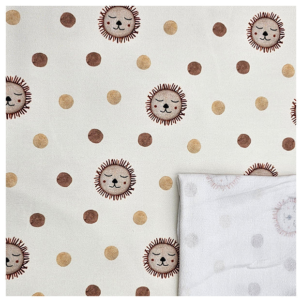 French Terry Löwe naturweiß