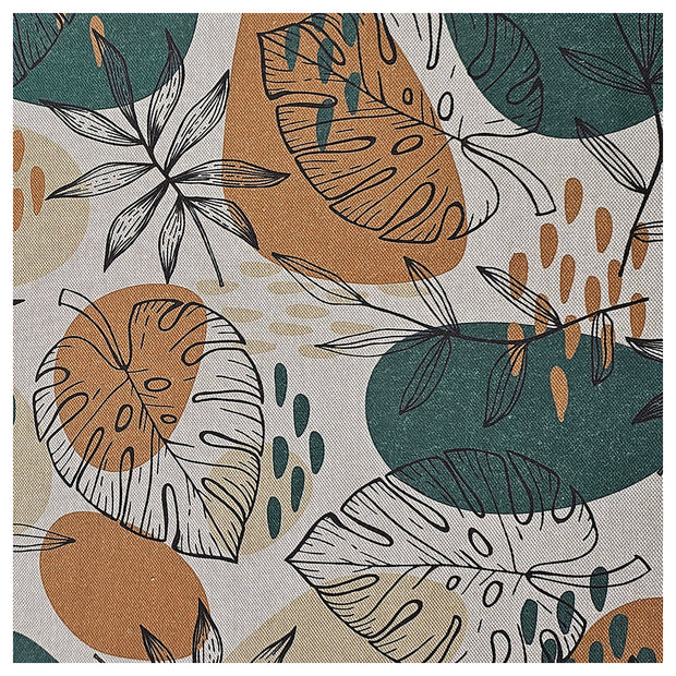 Canvas Leinen-Optik Blätter dunkelgrün