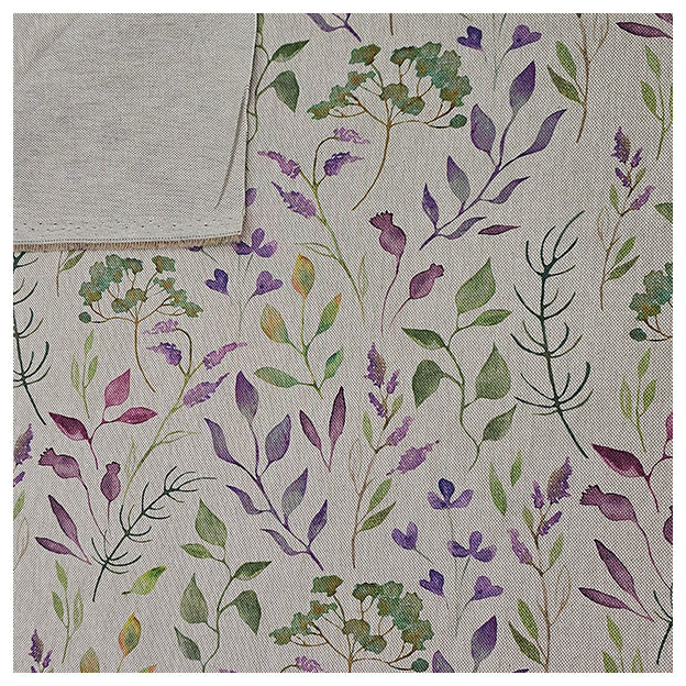 Canvas Leinen-Optik Blätter lila