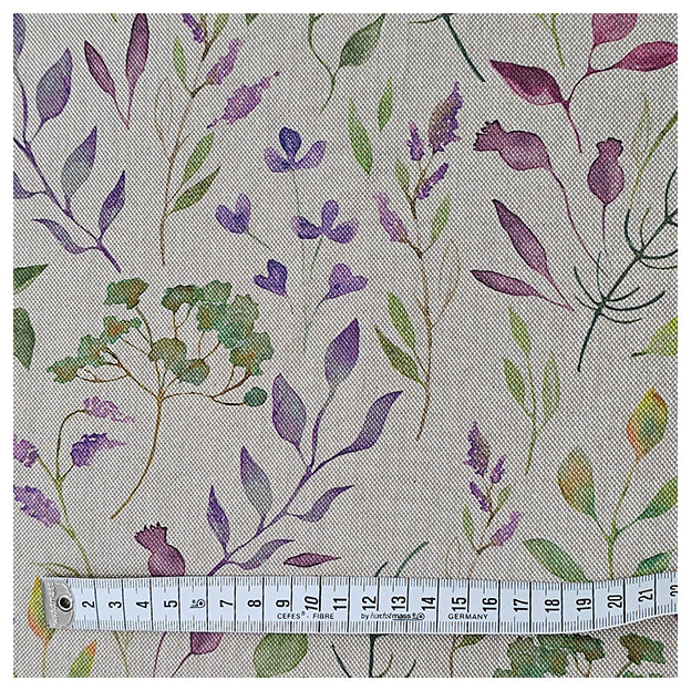 Canvas Leinen-Optik Blätter lila