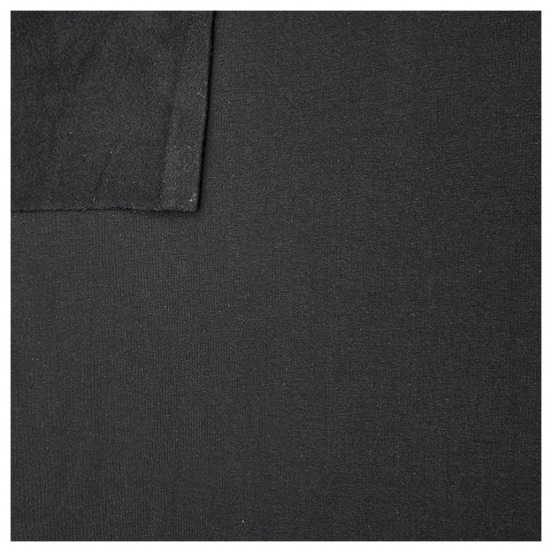 French Terry uni schwarz geraut