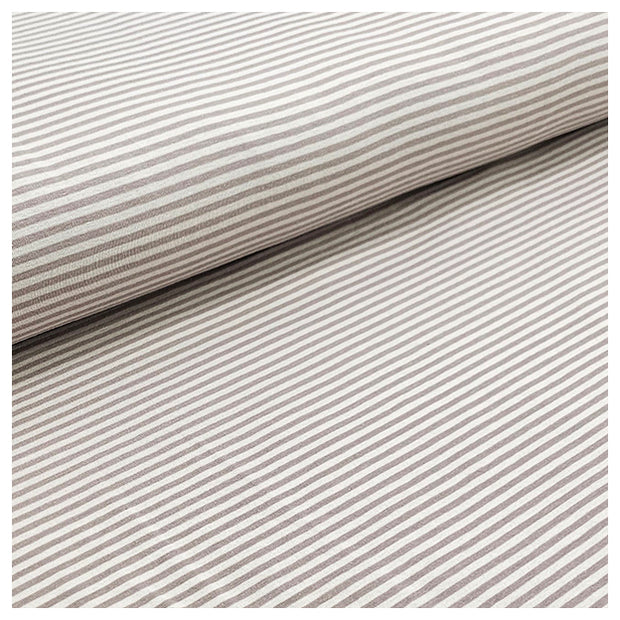 Jersey Streifen taupe 2mm
