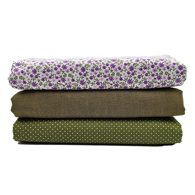 Trachten Stoffpaket in schilfgrün mit Blumen Schürze