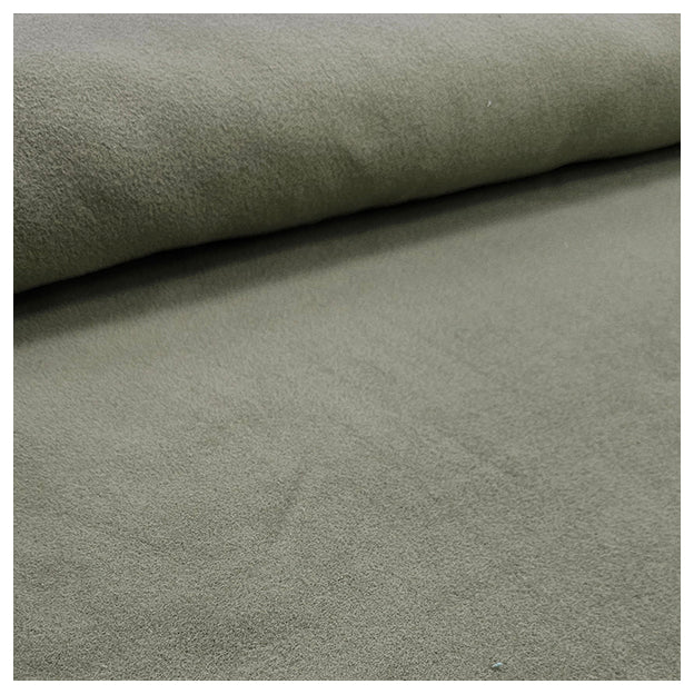 Baumwoll Fleece uni lindgrün