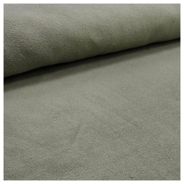 Baumwoll Fleece uni lindgrün