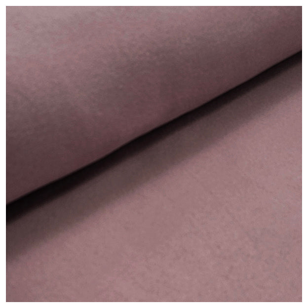 Baumwoll Fleece uni altrosa