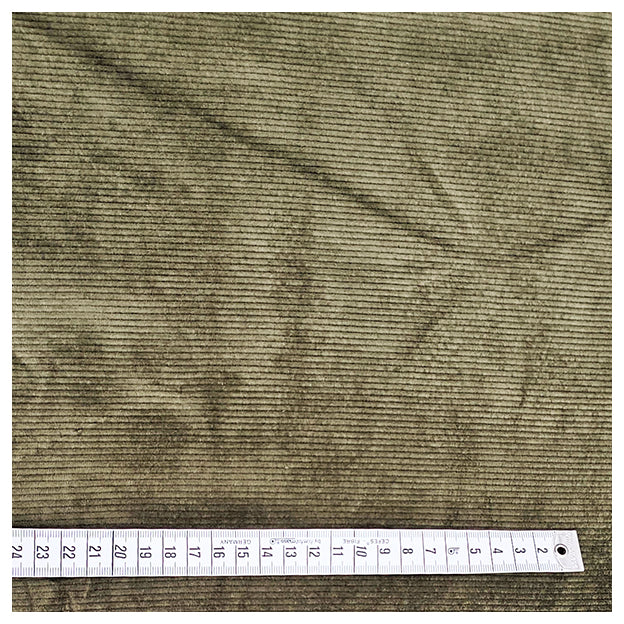 Feincord Jersey olivgrün