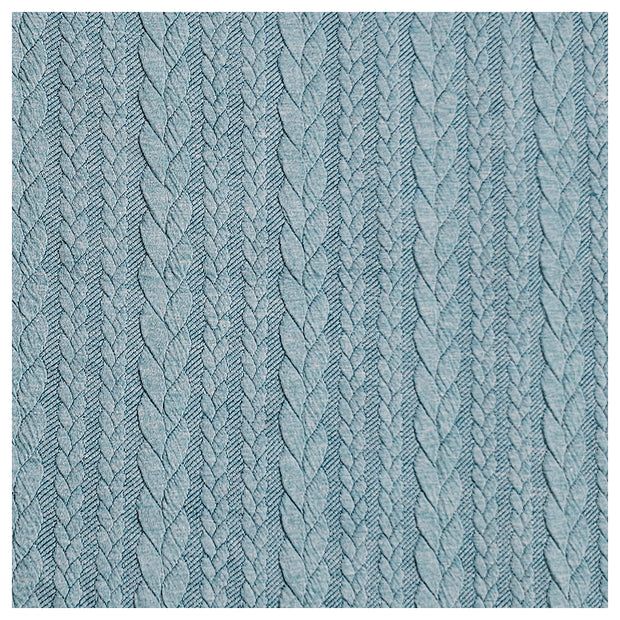 Zopf Jacquard/ Jersey petrolgrün