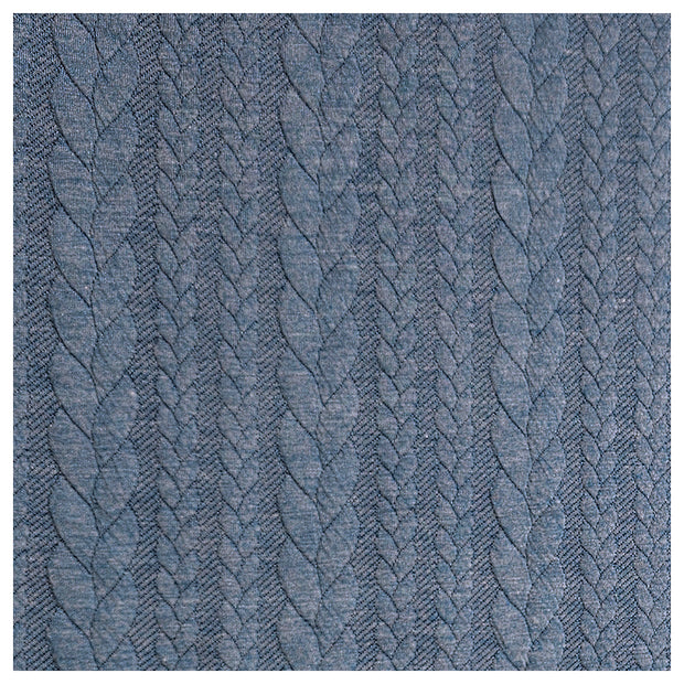 Zopf Jacquard/ Jersey blau