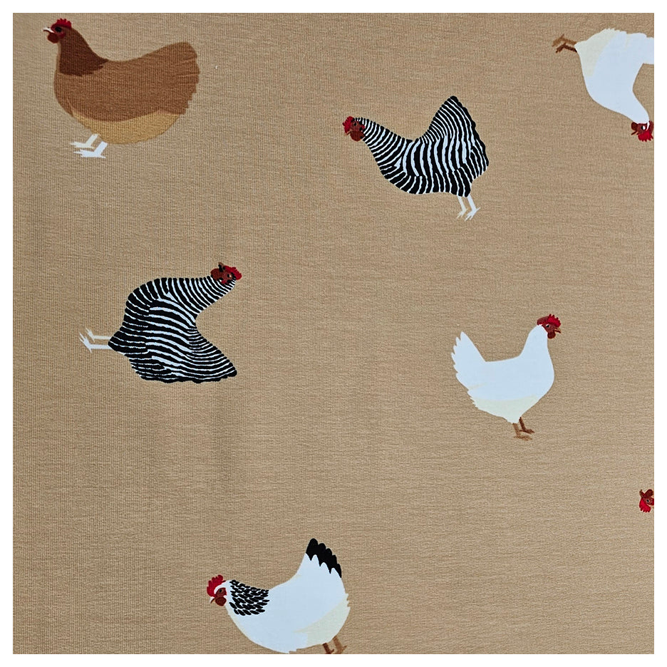 French Terry Hühner