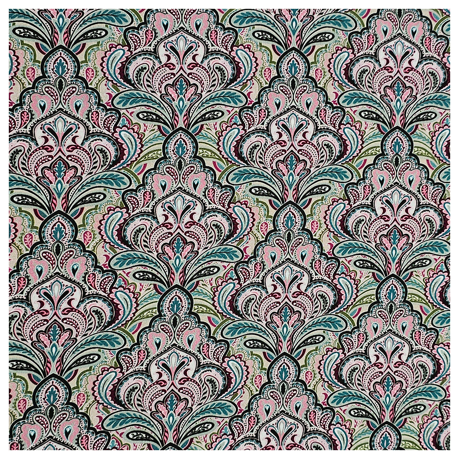 Baumwollsatin Siena paisley und Ornamente