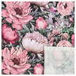 Baumwollsatin Siena große Blumen altrosa und grün