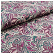 Baumwollsatin Siena paisley fuchsia und petrol
