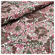 Baumwollsatin Siena Blumen rosa und olive