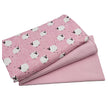 Jersey Stoffpaket Schafe rosa und streifen mit Bündchen