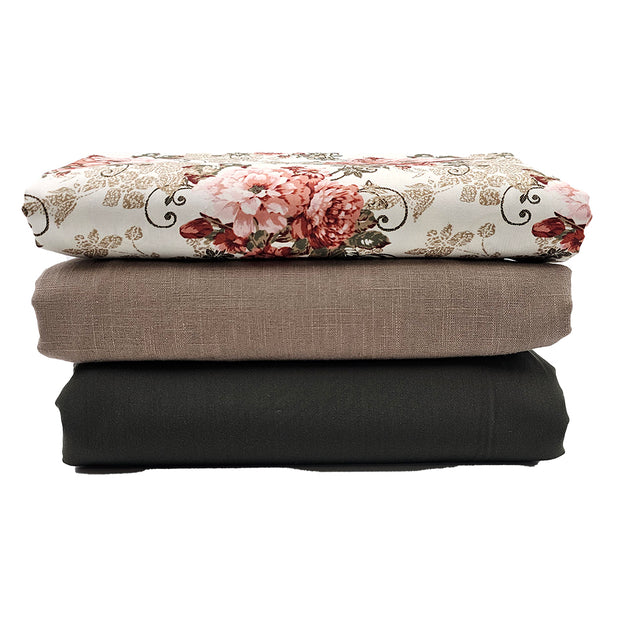 Trachten Stoffpaket taupe und olive mit Schürze