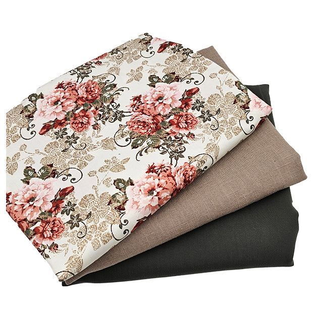 Trachten Stoffpaket taupe und olive mit Schürze