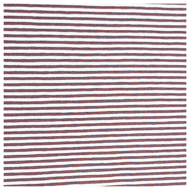Jersey Streifen aubergine und weiß 2mm