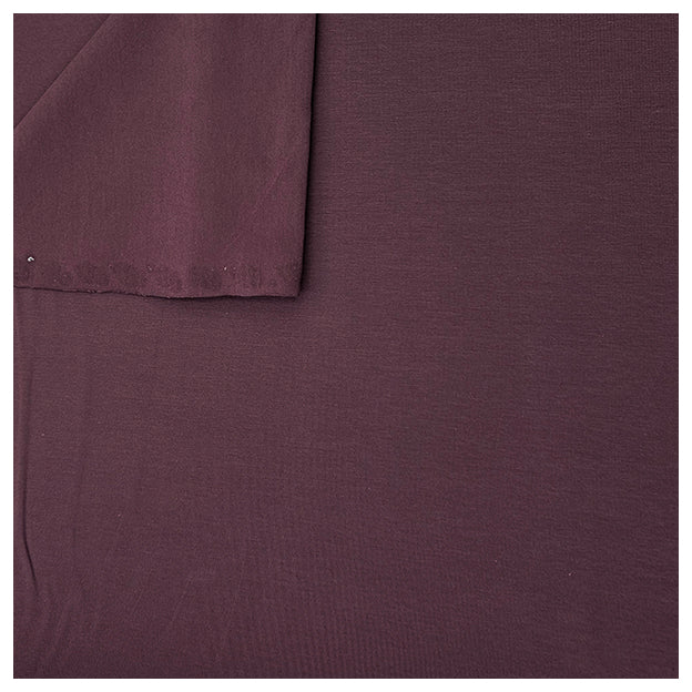 Baumwolljersey uni aubergine