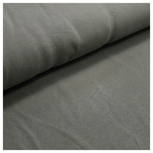 French Terry uni grün geraut