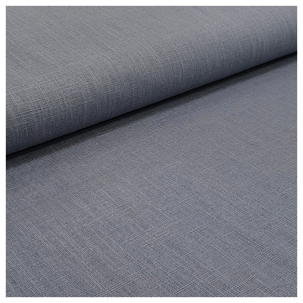 Leinen uni stahlblau