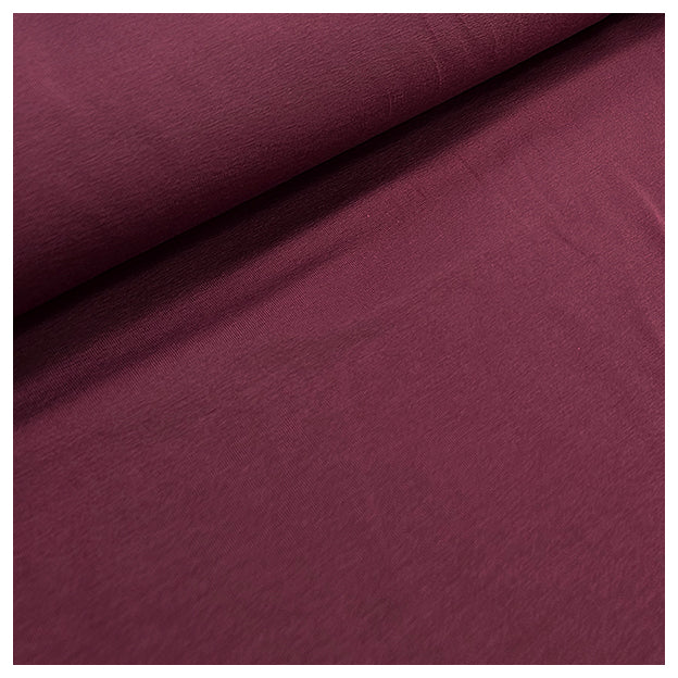 Baumwolljersey uni dark mauve