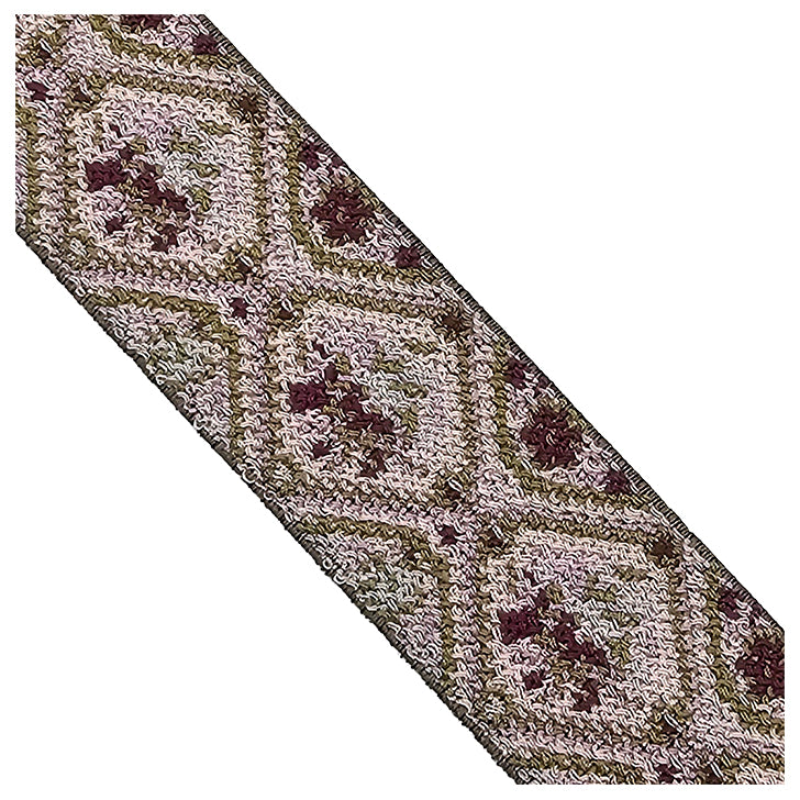 Elastic Band Jacquard olive, violett und flieder 4cm