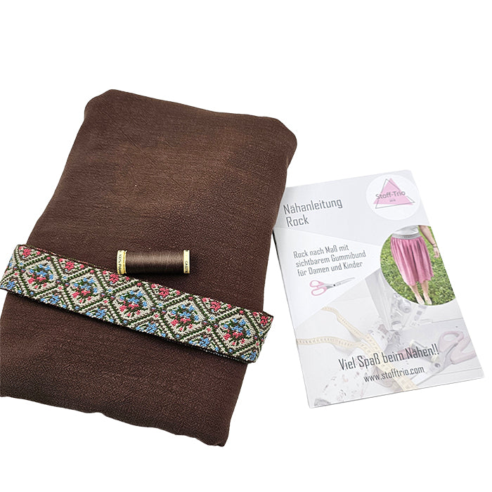 Nähpaket Rock Leinen Viskose