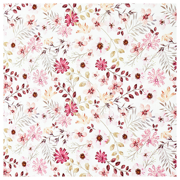 Jersey Blumen Pastell rosa