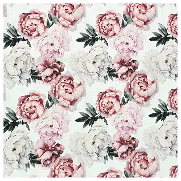 Baumwollsatin Rosen rosa und altrosa