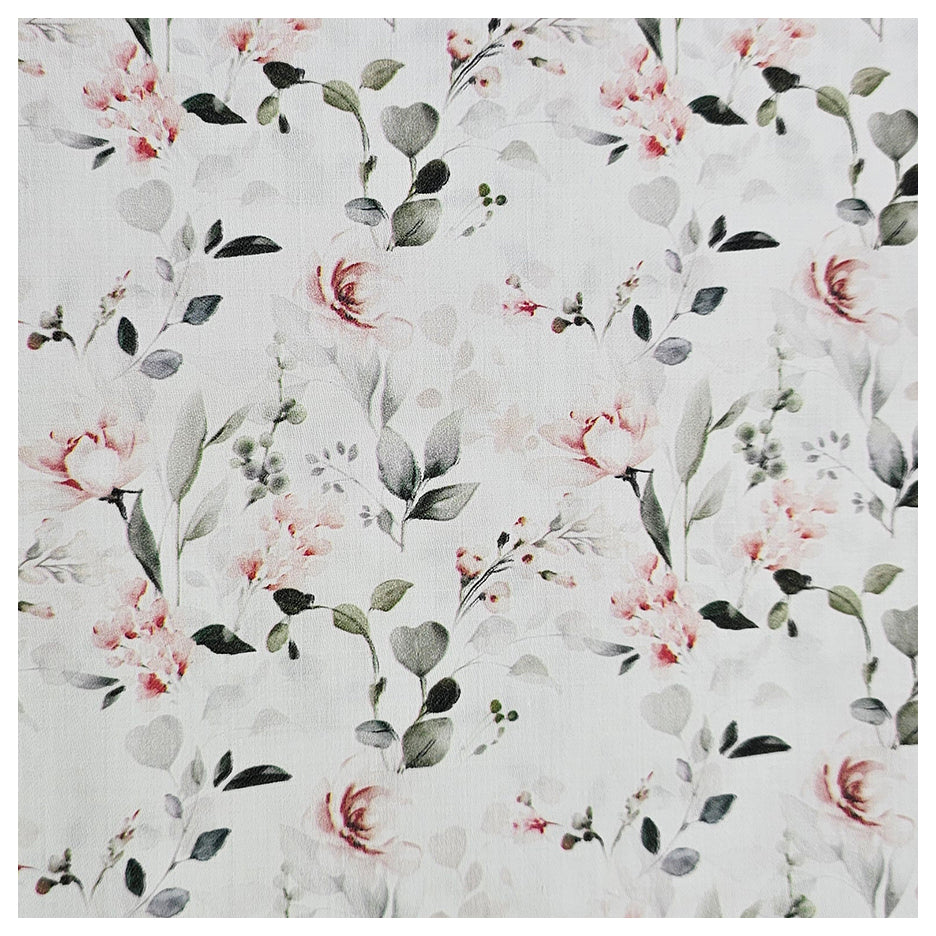 Baumwollsatin Blumen mit Blätter