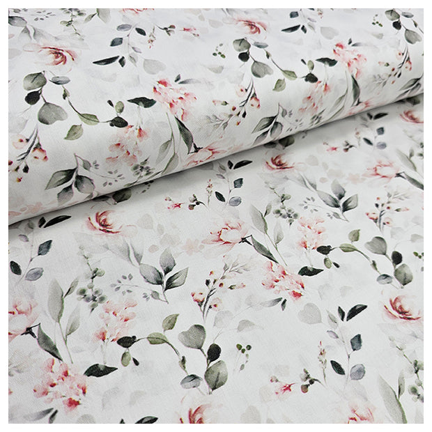 Baumwollsatin Blumen mit Blätter