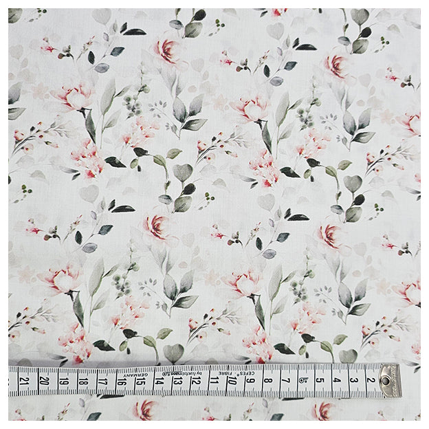 Baumwollsatin Blumen mit Blätter