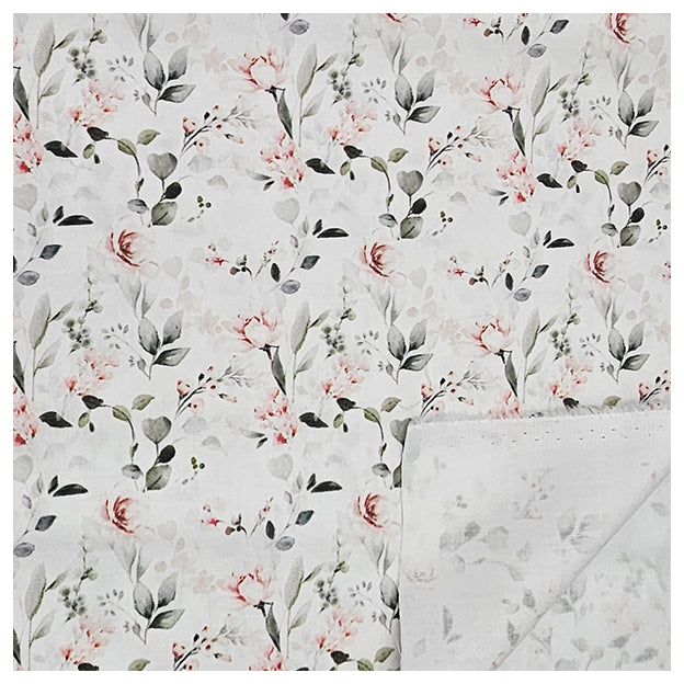 Baumwollsatin Blumen mit Blätter